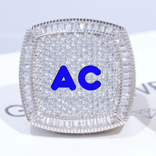 CUSTOM LETTER 3D ICED RING