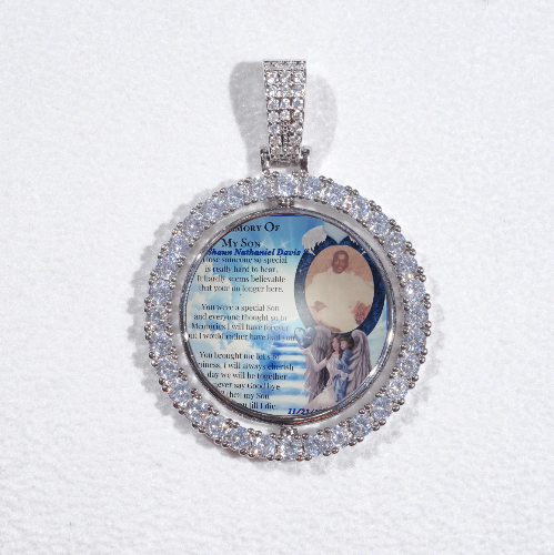 3D Spinning 2-Faced Custom Picture Pendant