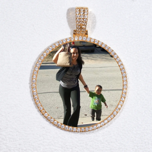 MEDIUM 3D CIRCLE CUSTOM PICTURE PENDANT