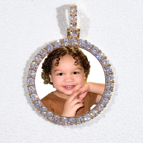 3D CIRCLE CUSTOM PICTURE PENDANT SMALL SIZE