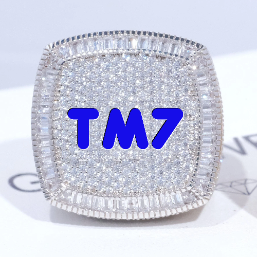CUSTOM LETTER 3D ICED RING