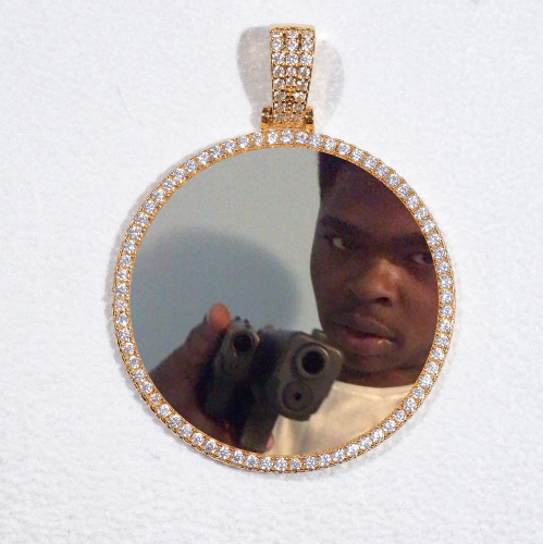 MEDIUM 3D CIRCLE CUSTOM PICTURE PENDANT