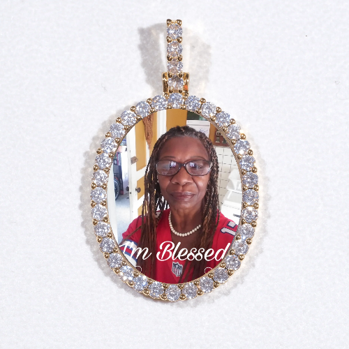 3D Oval Custom Picture Pendant