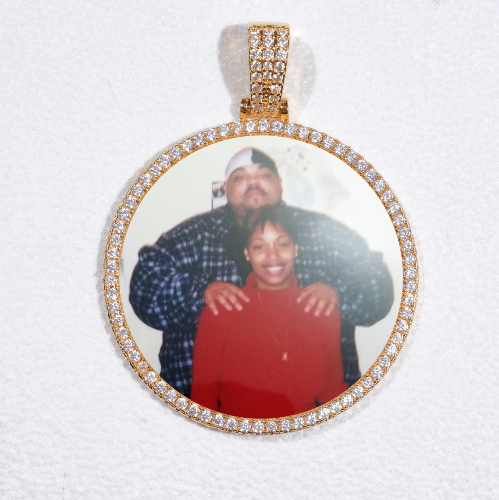 MEDIUM 3D CIRCLE CUSTOM PICTURE PENDANT