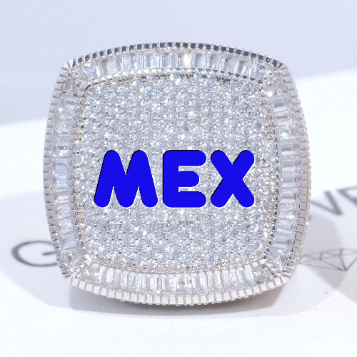 CUSTOM LETTER 3D ICED RING
