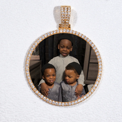 MEDIUM 3D CIRCLE CUSTOM PICTURE PENDANT