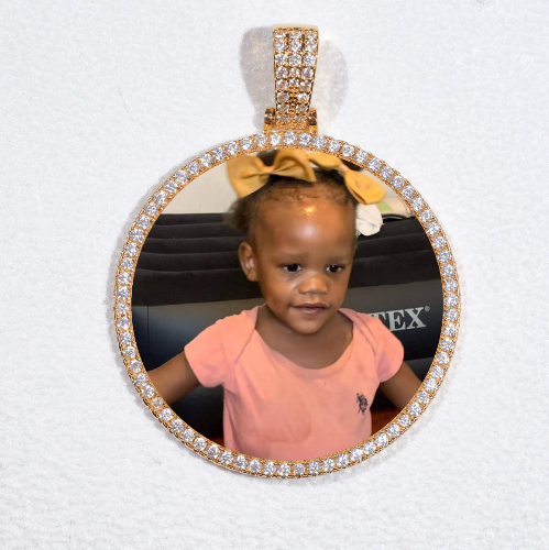 MEDIUM 3D CIRCLE CUSTOM PICTURE PENDANT