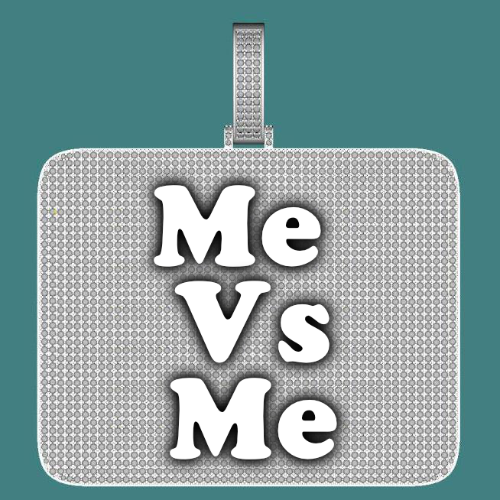 CUSTOM LETTER NECKLACE 3D BIG SQUARE