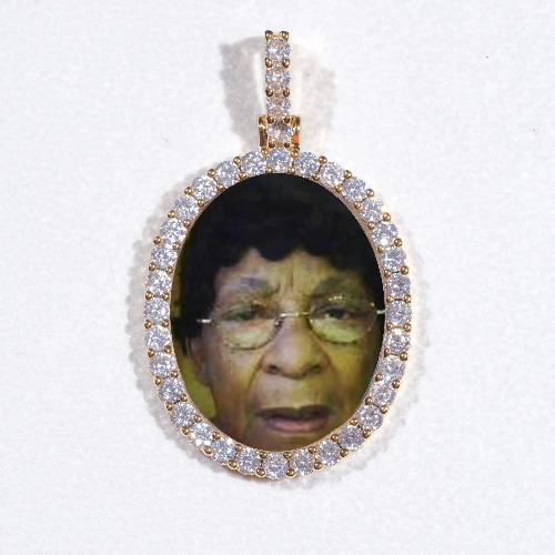 3D Oval Custom Picture Pendant