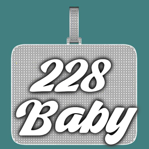 CUSTOM LETTER NECKLACE 3D BIG SQUARE