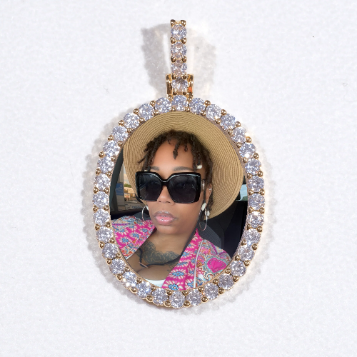 3D Oval Custom Picture Pendant