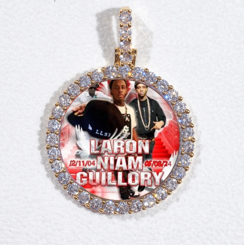 3D CIRCLE CUSTOM PICTURE PENDANT SMALL SIZE