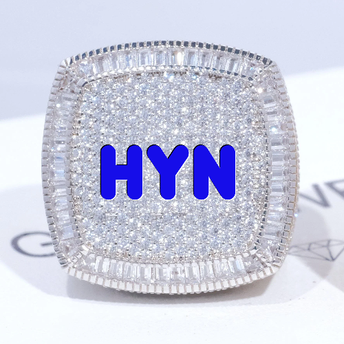 CUSTOM LETTER 3D ICED RING