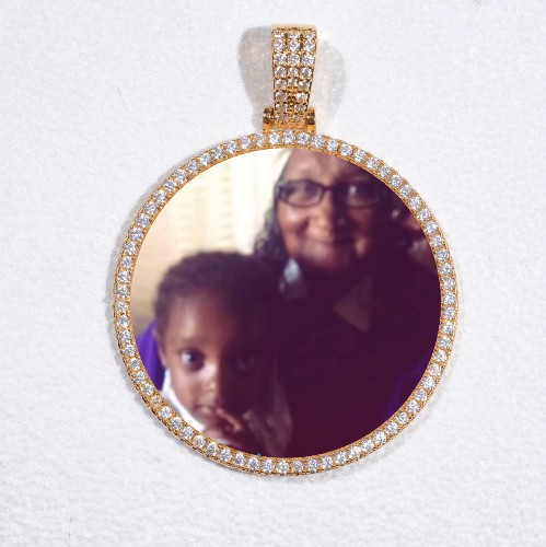 MEDIUM 3D CIRCLE CUSTOM PICTURE PENDANT