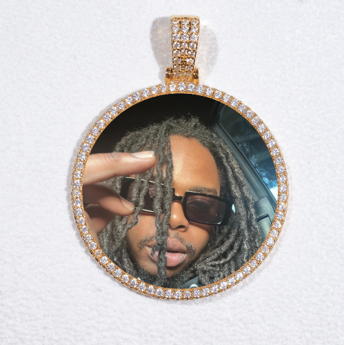 MEDIUM 3D CIRCLE CUSTOM PICTURE PENDANT