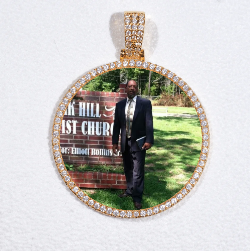 MEDIUM 3D CIRCLE CUSTOM PICTURE PENDANT