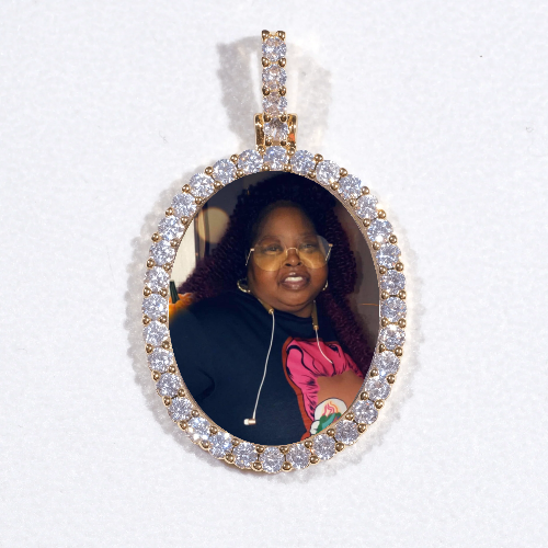 3D Oval Custom Picture Pendant