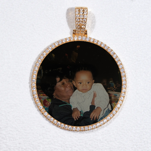MEDIUM 3D CIRCLE CUSTOM PICTURE PENDANT