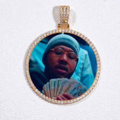 MEDIUM 3D CIRCLE CUSTOM PICTURE PENDANT