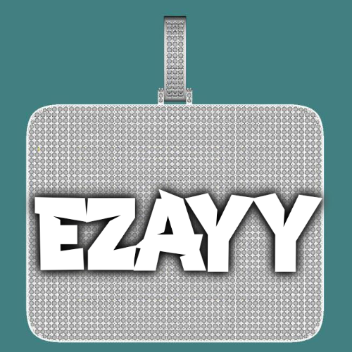 CUSTOM LETTER NECKLACE 3D BIG SQUARE