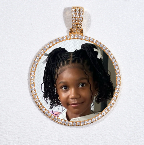MEDIUM 3D CIRCLE CUSTOM PICTURE PENDANT