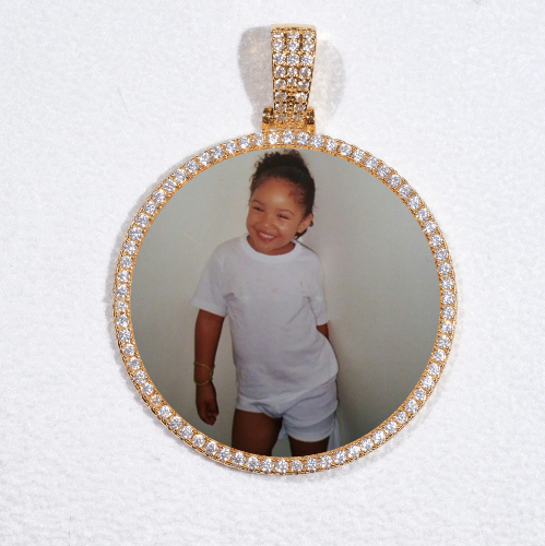 MEDIUM 3D CIRCLE CUSTOM PICTURE PENDANT