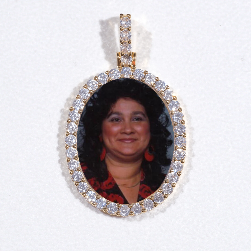 3D Oval Custom Picture Pendant