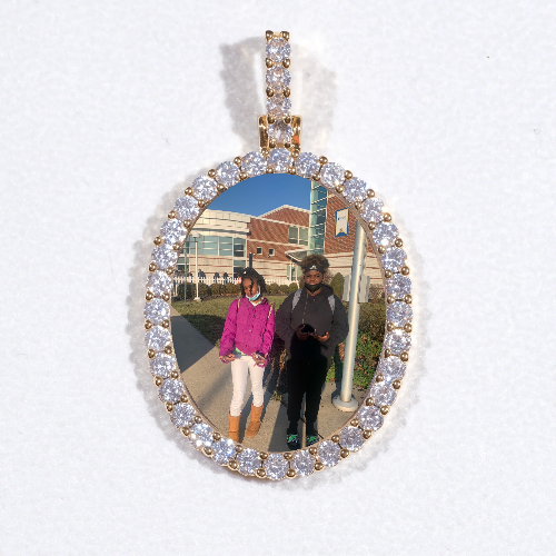 3D Oval Custom Picture Pendant