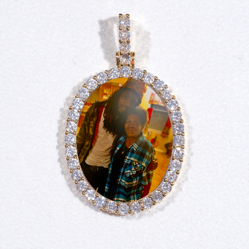 3D Oval Custom Picture Pendant