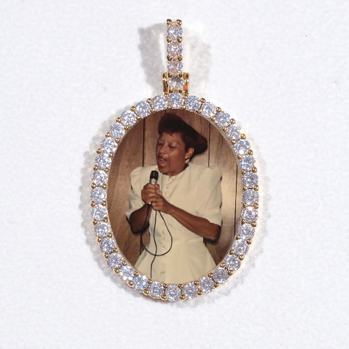 3D Oval Custom Picture Pendant