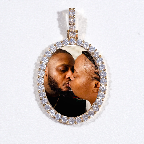 3D Oval Custom Picture Pendant