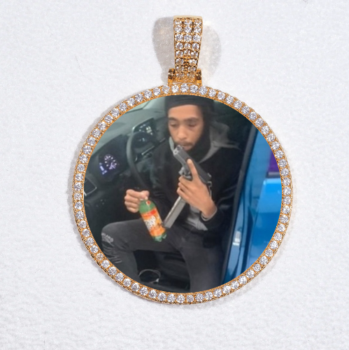 MEDIUM 3D CIRCLE CUSTOM PICTURE PENDANT