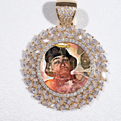 Large 3D Wheat Ear Custom Picture Pendant