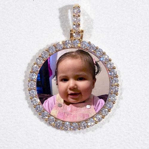 3D CIRCLE CUSTOM PICTURE PENDANT SMALL SIZE