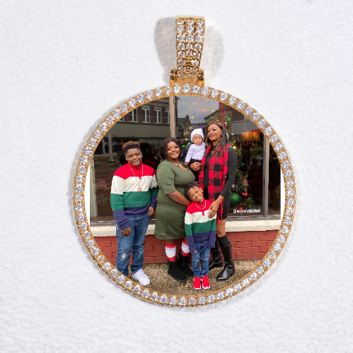 MEDIUM 3D CIRCLE CUSTOM PICTURE PENDANT