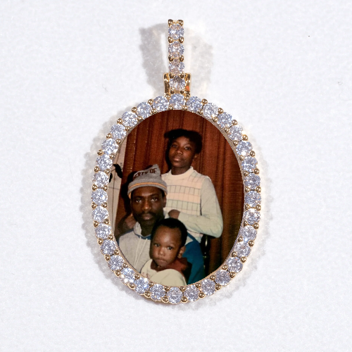 3D Oval Custom Picture Pendant