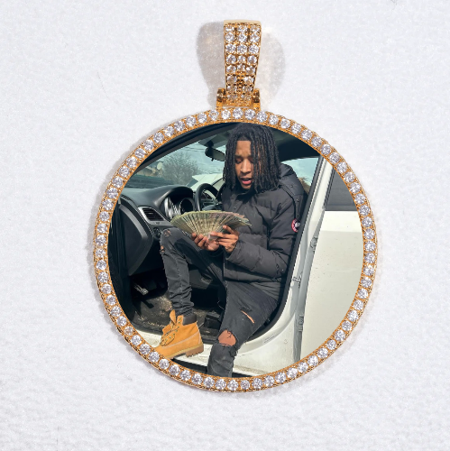 MEDIUM 3D CIRCLE CUSTOM PICTURE PENDANT
