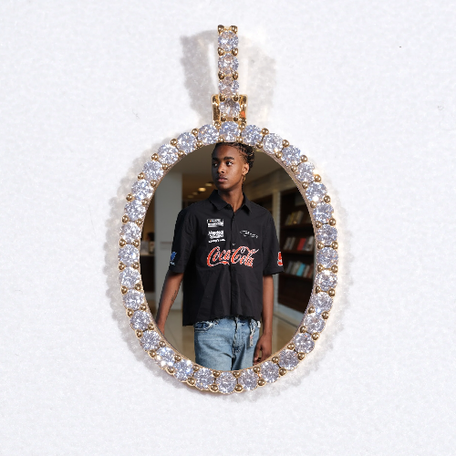 3D Oval Custom Picture Pendant