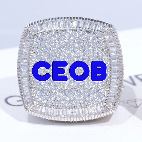 CUSTOM LETTER 3D ICED RING