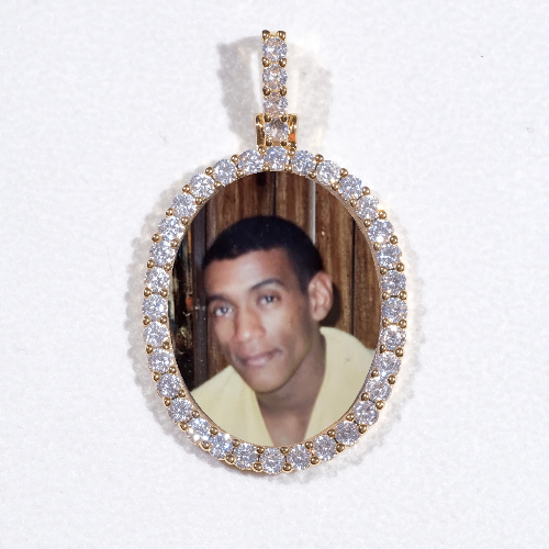 3D Oval Custom Picture Pendant