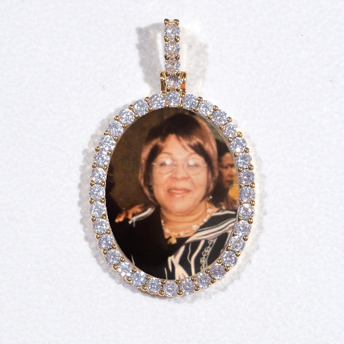 3D Oval Custom Picture Pendant