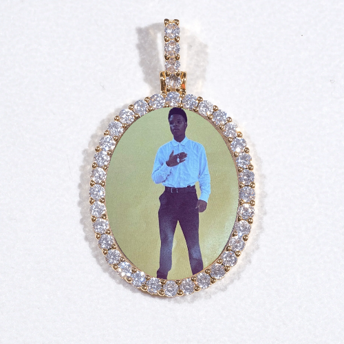 3D Oval Custom Picture Pendant