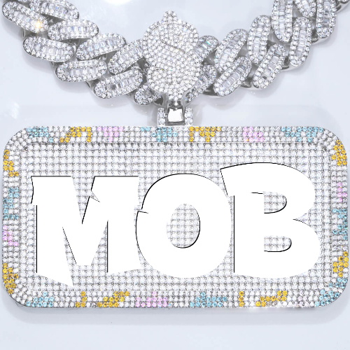 CUSTOM LETTER NECKLACE 3D COLORFUL SQUARE