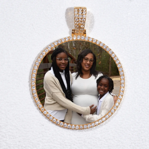 MEDIUM 3D CIRCLE CUSTOM PICTURE PENDANT