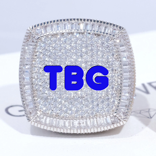 CUSTOM LETTER 3D ICED RING