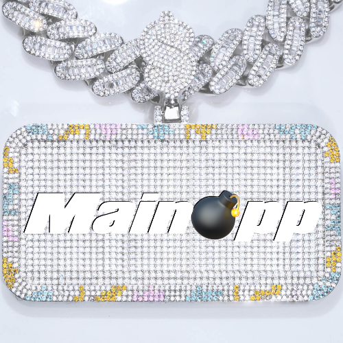 CUSTOM LETTER NECKLACE 3D COLORFUL SQUARE