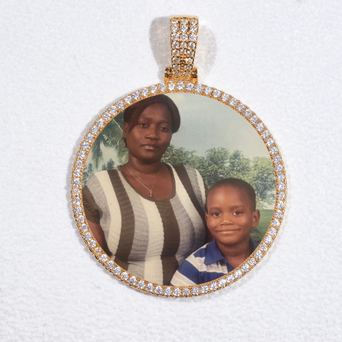MEDIUM 3D CIRCLE CUSTOM PICTURE PENDANT