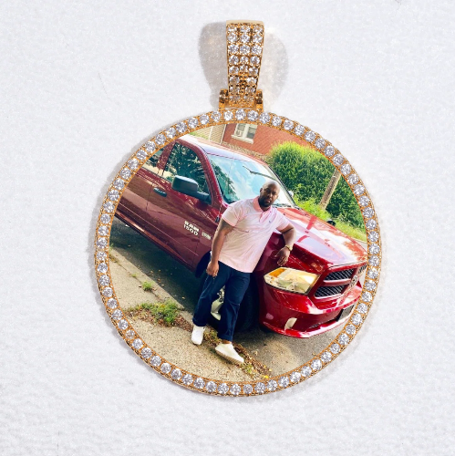 MEDIUM 3D CIRCLE CUSTOM PICTURE PENDANT