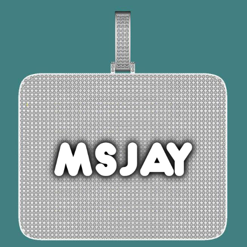 CUSTOM LETTER NECKLACE 3D BIG SQUARE