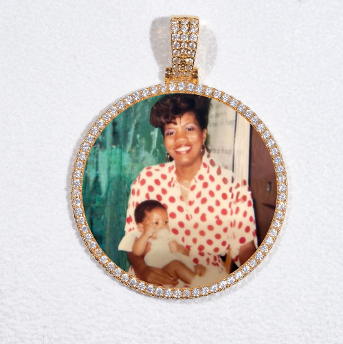 MEDIUM 3D CIRCLE CUSTOM PICTURE PENDANT